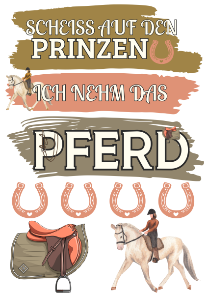 Bügelbild Scheiß auf den Prinzen